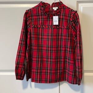 J crew tartan top